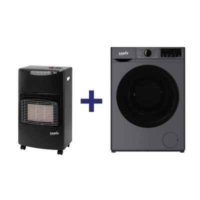 بكج غسالة 10 كيلو لون أسود مع الصوبة